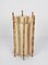 Italienische Mid-Century Stehlampe aus Baumwolle, Bambus & Rattan von Louis Sognot, 1950er 15
