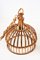 Mid-Century Italian French Riviera Bambo & Rattan Round Pendant Lamp, 1960s 12