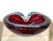Mid-Century Italian Ruby Red Sommerso Murano Glass Decorative Bowl from Toso, 1960s, Image 10