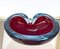 Mid-Century Italian Ruby Red Sommerso Murano Glass Decorative Bowl from Toso, 1960s 9