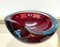 Mid-Century Italian Ruby Red Sommerso Murano Glass Decorative Bowl from Toso, 1960s 8