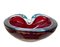 Mid-Century Italian Ruby Red Sommerso Murano Glass Decorative Bowl from Toso, 1960s 14