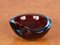 Mid-Century Italian Ruby Red Sommerso Murano Glass Decorative Bowl from Toso, 1960s 5