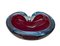 Mid-Century Italian Ruby Red Sommerso Murano Glass Decorative Bowl from Toso, 1960s, Image 13