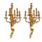 20th Century French Gilded Bronze Ormolu Wall Lights, Set of 2, Image 1