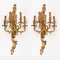 Französische Ormolu Wandlampen aus vergoldeter Bronze, 20. Jh., 2er Set 8
