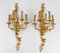 Französische Ormolu Wandlampen aus vergoldeter Bronze, 20. Jh., 2er Set 6