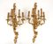 Französische Ormolu Wandlampen aus vergoldeter Bronze, 20. Jh., 2er Set 2