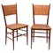 Mid-Century Italian Beech Wood Chairs by Sanguineti, 1950s, Set of 2 1