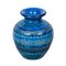 Blaue italienische Mid-Century Vase aus Terrakotta von Aldo Londi für Bitossi, 1960er 9