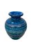 Blaue italienische Mid-Century Vase aus Terrakotta von Aldo Londi für Bitossi, 1960er 3
