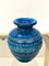 Blaue italienische Mid-Century Vase aus Terrakotta von Aldo Londi für Bitossi, 1960er 7