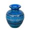 Blaue italienische Mid-Century Vase aus Terrakotta von Aldo Londi für Bitossi, 1960er 2