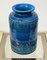 Jarrón italiano Mid-Century de cerámica azul de Aldo Londi para Bitossi, años 60, Imagen 3
