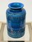 Mid-Century Italian Blue Ceramic Vase by Aldo Londi for Bitossi, 1960s, Image 8