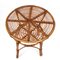 Mid-Century Italian Rattan and Bamboo Round Coffee Table, 1960s 10