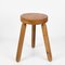 Mid-Century French Modern Wooden Tripod Stool by Le Corbusier, 1950s 4