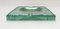 Quadratische italienische Mid-Century Aschenbecher aus grünem Kristallglas von Fontana Arte, 2er Set 6