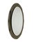 Mid-Century Italian Oval Mirror with Bronzed Graven Frame from Cristal Arte, 1960s 4