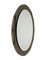 Mid-Century Italian Oval Mirror with Bronzed Graven Frame from Cristal Arte, 1960s, Image 4