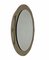 Mid-Century Italian Oval Mirror with Bronzed Graven Frame from Cristal Arte, 1960s, Image 15
