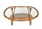 Mid-Century Dutch Oval Rattan and Bamboo Coffee Table with Glass Top by Kaare Klint, 1950s, Image 10