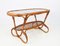 Mid-Century Dutch Oval Rattan and Bamboo Coffee Table with Glass Top by Kaare Klint, 1950s, Image 13