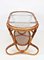 Tavolino da caffè ovale Mid-Century in vimini e bambù con ripiano in vetro di Kaare Klint, anni '50, Immagine 7