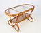 Mid-Century Dutch Oval Rattan and Bamboo Coffee Table with Glass Top by Kaare Klint, 1950s 3