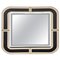 Mid-Century Italian Square Mirror with Double Frame, 1980s 1