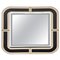 Specchio quadrato Mid-Century con cornice doppia, Italia, anni '80, Immagine 1