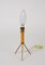 Mid-Century Italian Tripod Brass and Lacquered Metal Table Lamp, 1950s, Image 2