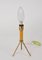 Mid-Century Italian Tripod Brass and Lacquered Metal Table Lamp, 1950s, Image 3