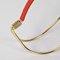 Mid-Century Italian Golden Brass and Red Plastic Wine Pourer, 1960s 6