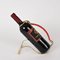 Italienischer Mid-Century Weinausgießer aus vergoldetem Messing & rotem Kunststoff, 1960er 3