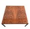 Tavolino da caffè quadrato Mid-Century in legno e ferro, Italia, anni '60, Immagine 3