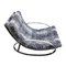 White Tiger Pattern Fabric & Chrome Rocking Chair by Renato Zevi for Selig 5