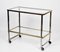 Minimalist Italian Brass and Chrome Bar Service Trolley, 1970s, Image 8