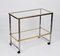 Minimalist Italian Brass and Chrome Bar Service Trolley, 1970s, Image 4