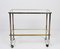 Minimalist Italian Brass and Chrome Bar Service Trolley, 1970s, Image 7