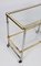 Minimalist Italian Brass and Chrome Bar Service Trolley, 1970s 12