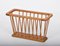 Mid-Century Danish Modern Solid Oak Rectangular Magazine Rack, 1970s, Image 6