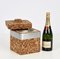 Mid-Century Italian Cork and Aluminum Ice Bucket with Cork Top, 1970s 14