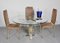 Mid-Century Italian Gilded Brass and Chrome Dining Table by Banci Firenze, 1970s 9