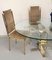 Mid-Century Italian Gilded Brass and Chrome Dining Table by Banci Firenze, 1970s, Image 15