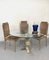 Mid-Century Italian Gilded Brass and Chrome Dining Table by Banci Firenze, 1970s 14