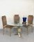Mid-Century Italian Gilded Brass and Chrome Dining Table by Banci Firenze, 1970s, Image 14