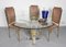 Mid-Century Italian Gilded Brass and Chrome Dining Table by Banci Firenze, 1970s 10