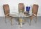 Mid-Century Italian Gilded Brass and Chrome Dining Table by Banci Firenze, 1970s, Image 10