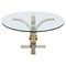Mid-Century Italian Gilded Brass and Chrome Dining Table by Banci Firenze, 1970s, Image 1